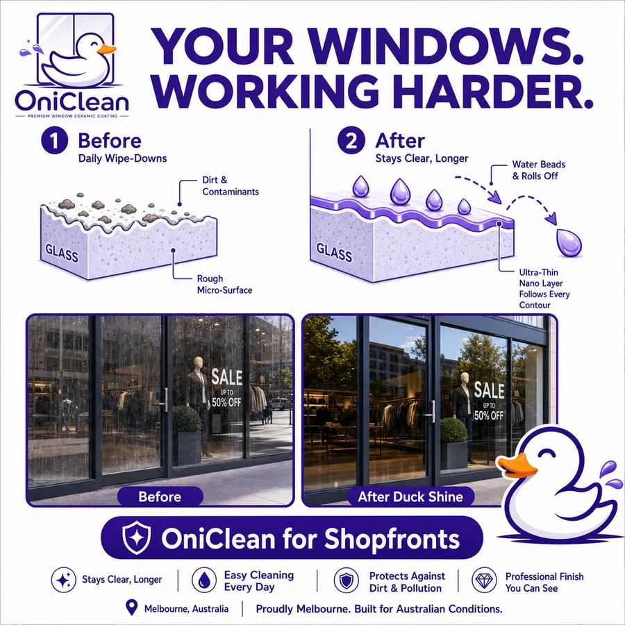 OniClean protection for shopfront and retail glass