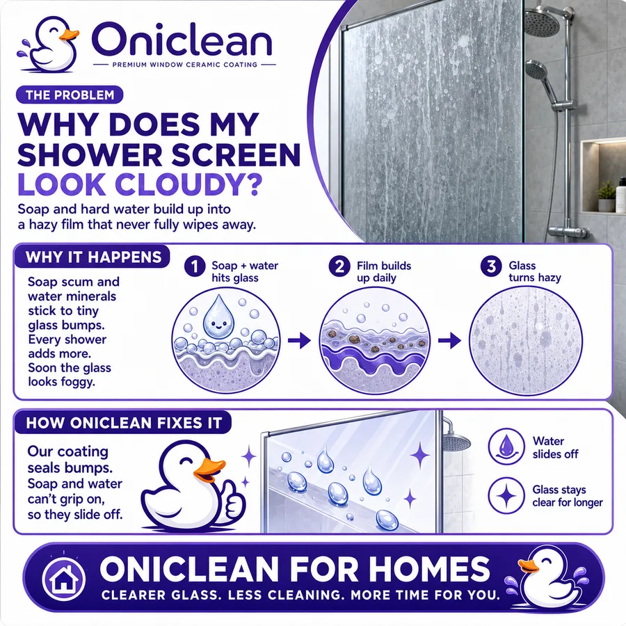 Explainer: why do shower screens go cloudy